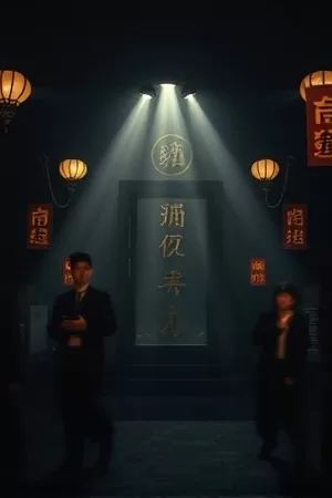 玄铁锁狐记封面，玄铁锁链缠绕石柱
